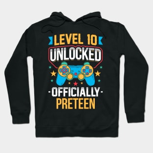 Level 10 Unlocked Official Preteen 10th Birthday Hoodie